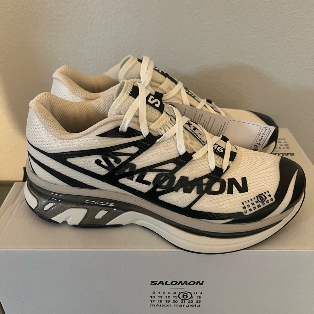 Salomon Maison Margiela White and Black Lifestyle Shoes